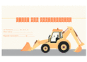 Invitation amusante avec un bulldozer